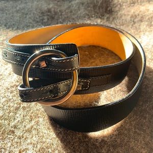 Ann Taylor Leather Ring Belt, M
